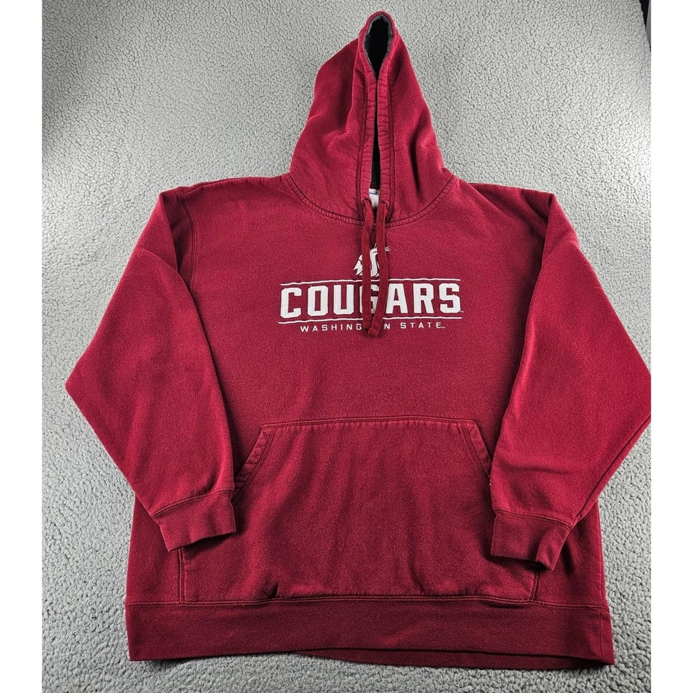 Washington State Cougars Hoodie Mens 2XL Maroon Pullover WSU Collegiate Champion